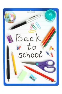 School stationery . Stock Photos