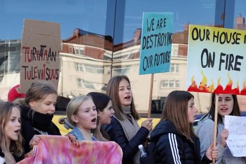 School strike for climate Stock Photos