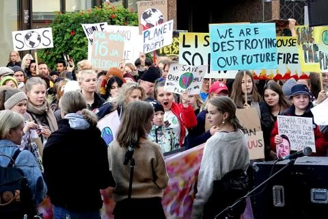 School strike for climate Stock Photos