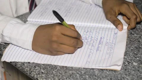 School students learning ,writing and listening to teacher in the classroom 動画素材 252325916