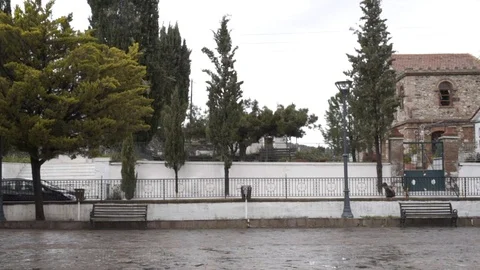 School students returning from school in Moria village in reece Stock Footage 116377204