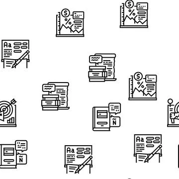 School Subjects Learn Vector Seamless Pattern イラスト素材