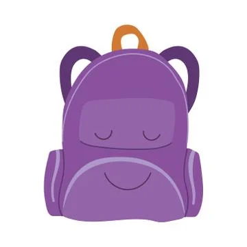 School suitcase with happy faces 스톡 일러스트