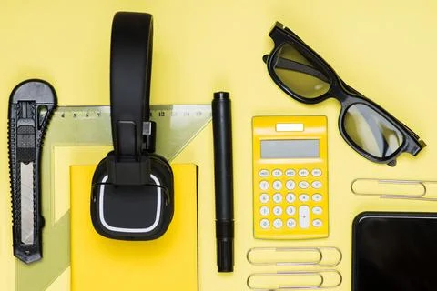 School supplies and electronics 写真素材
