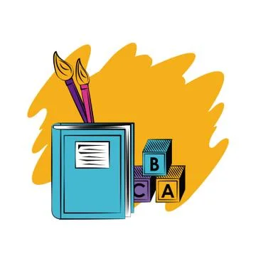 School supplies and elements Stock Illustration