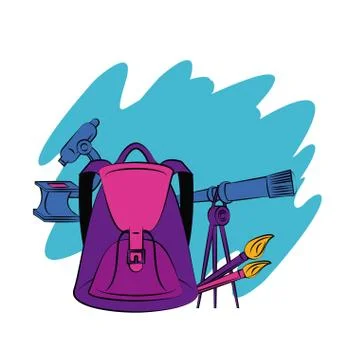 School supplies and elements Stock Illustration