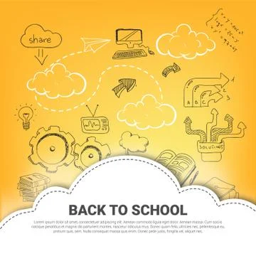 School supplies. Back to school concept - Vector Stock Illustration