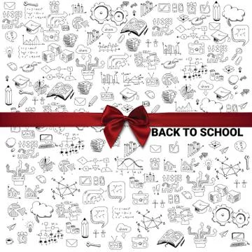 School supplies. Back to school concept. Modern vector illustration. - Vector Stock Illustration