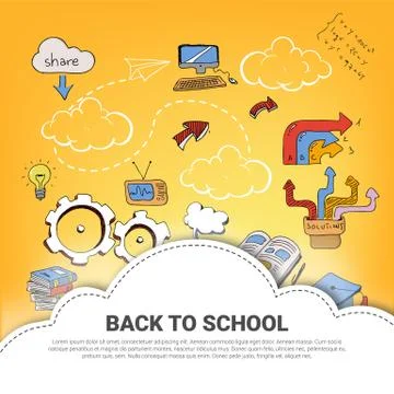 School supplies. Back to school concept - Vector Stock Illustration