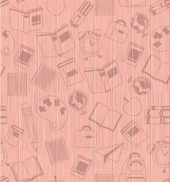 School supplies back to school pattern Illustrazione stock