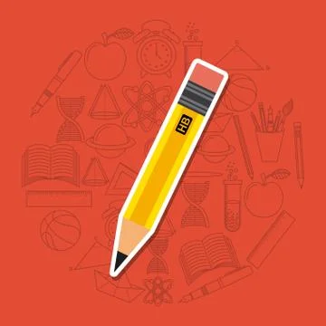 School supplies design Stock Illustration