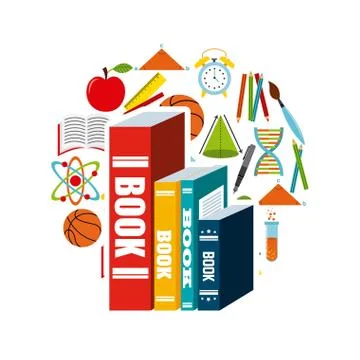 School supplies design 库存插图