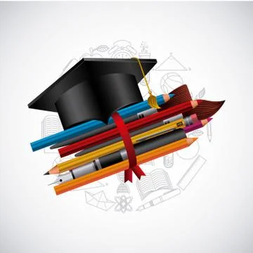 School supplies design 库存插图