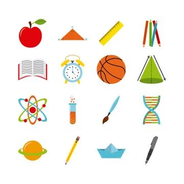 School supplies design 库存插图