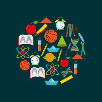 School supplies design Stockillustratie