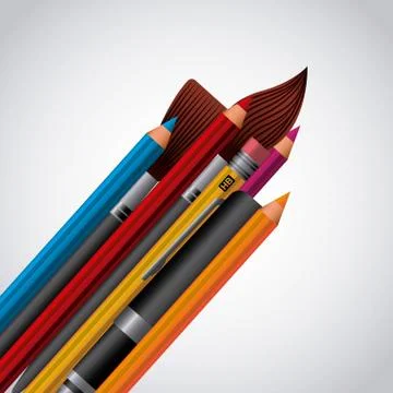 School supplies design 库存插图