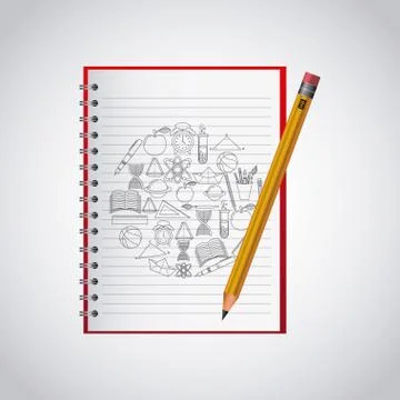 School supplies design Stockillustratie
