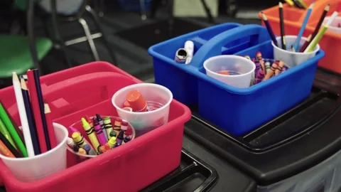 School Supplies Video stock 253194920