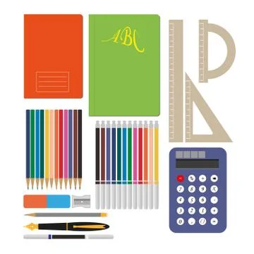 School supplies Stock Illustration