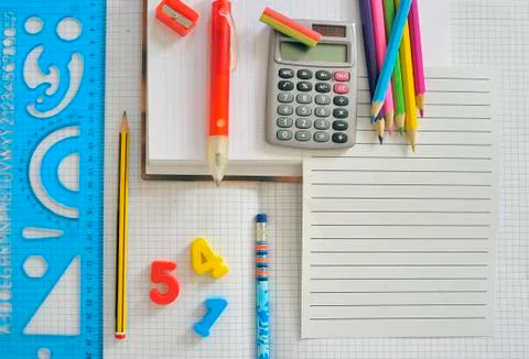 School supplies Stock Photos