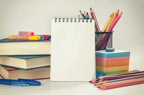 School supplies Stock Photos