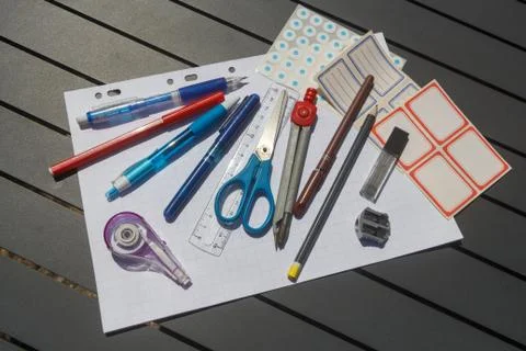 School supplies Stock Photos