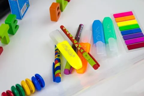 School supplies Stock Photos