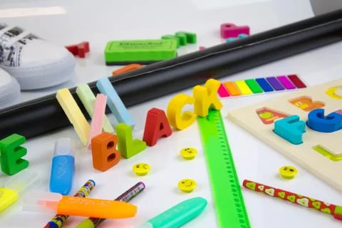 School supplies Stock Photos