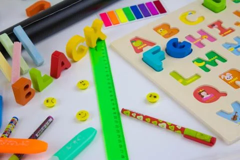 School supplies Stock Photos