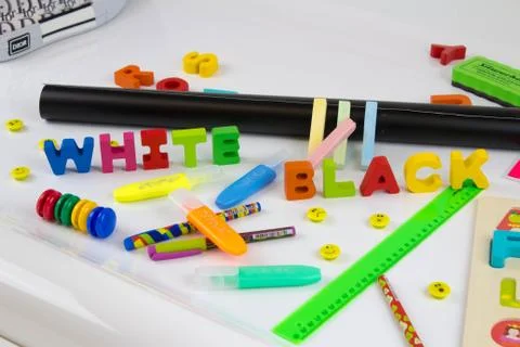 School supplies Stock Photos