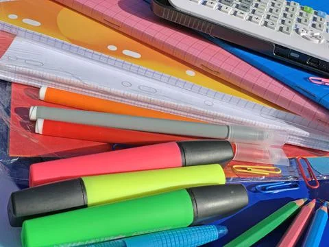 School supplies Stock Photos