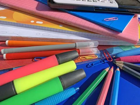 School supplies Stock Photos
