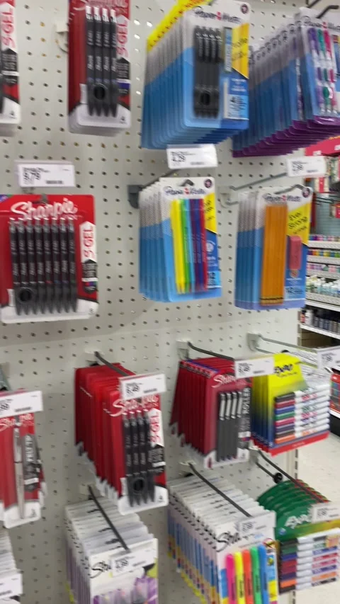 School supplies at Target Stock Footage 156834906
