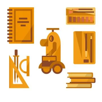 School supplies vector illustration イラスト素材