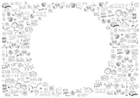 School supplies on white background. Back to school concept. Modern vector il Illustrazione stock