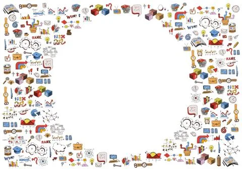 School supplies on white background. Back to school concept. Modern vector il Stock Illustration