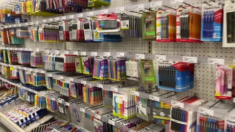 School Supply Aisle at Target Stock Footage 156548584