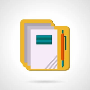School supply flat color vector icon Illustrazione stock
