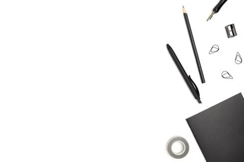 School supply on a white background. Stock Photos