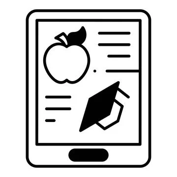 School Tablet Dualtone Icon Stock Illustration