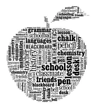 School Tag Cloud    - vector illustration Stock Illustration