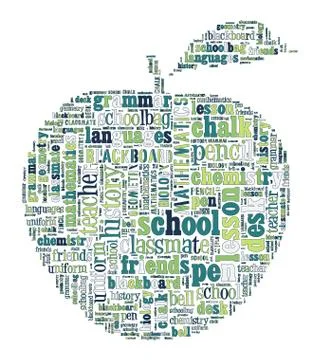 School Tag Cloud    - vector illustration Stock Illustration