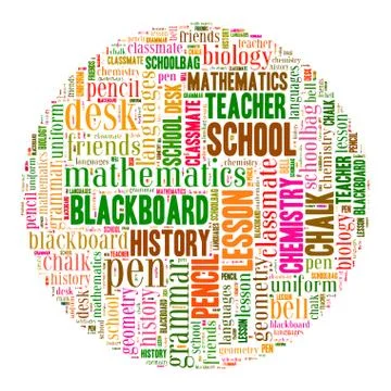 School  Tag Cloud    - vector illustration Stock Illustration