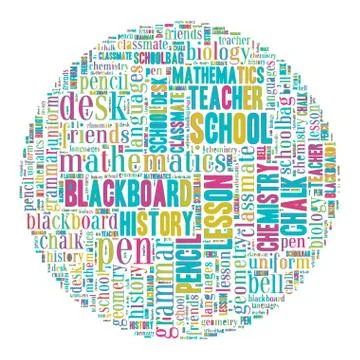 School Tag Cloud    - vector illustration Stock Illustration