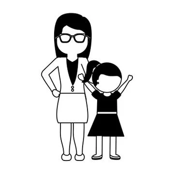 School teacher class Stock Illustration