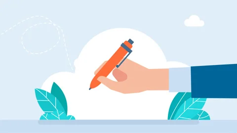 School teacher. Lecturer. Study. Student. Man's hand holding red stationery pen Stock Footage 313648841