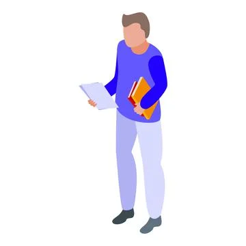 School test answer icon, isometric style Stock Illustration