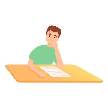 School test progress icon, cartoon style Stock Illustration