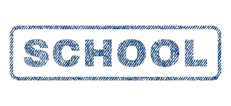 School Textile Stamp Illustrazione stock