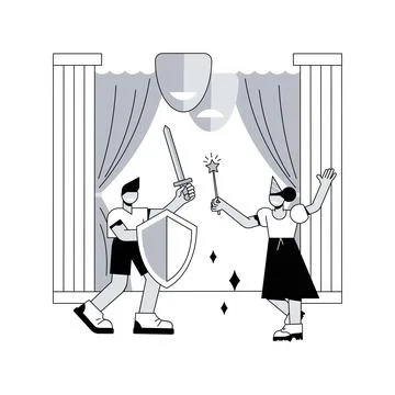School theater abstract concept vector illustration. Stock Illustration